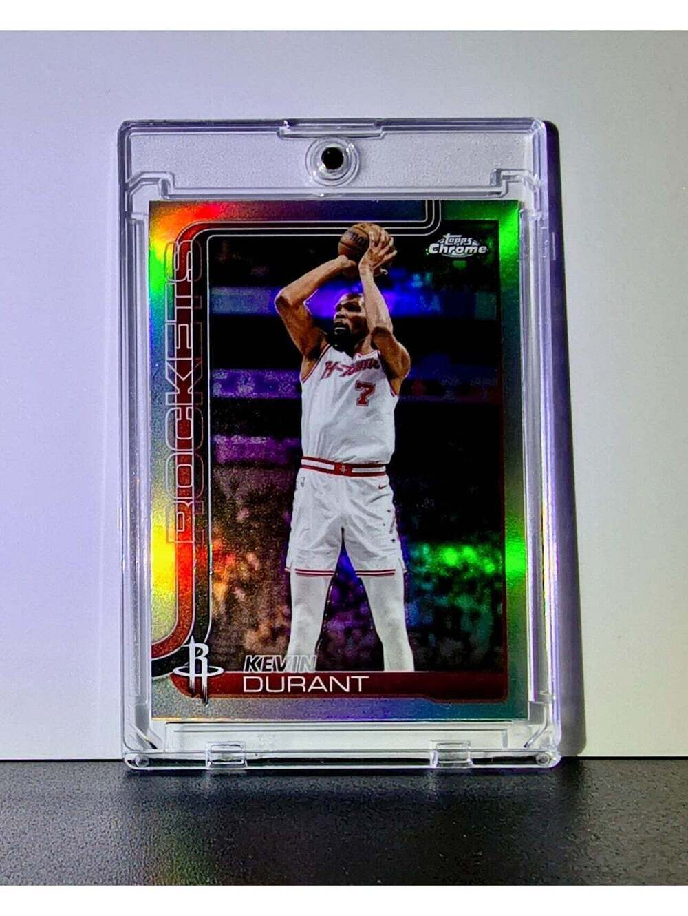 Kevin Durant 2025-26 NBA Topps Chrome Update #23 Refractor Card Houston Rockets